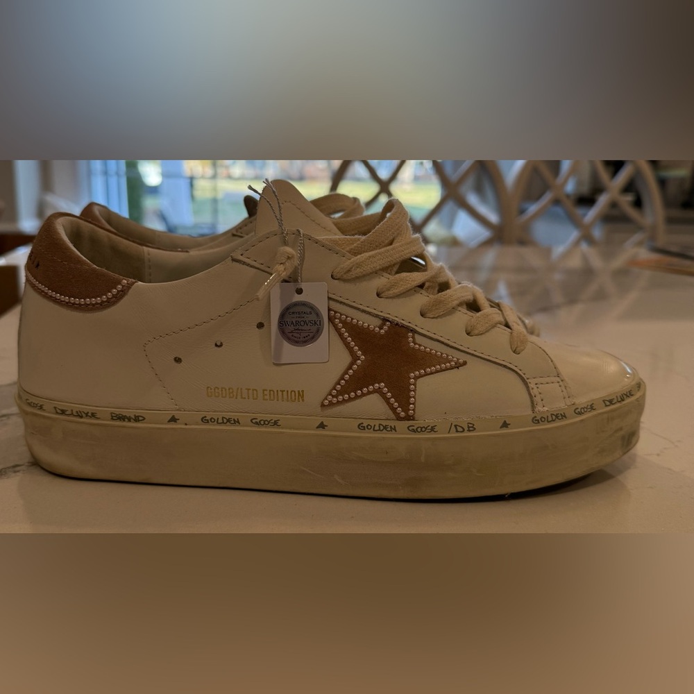 SOLD ❌❌❌Limited Edition Golden Goose Hi Star with Swarovski pearls